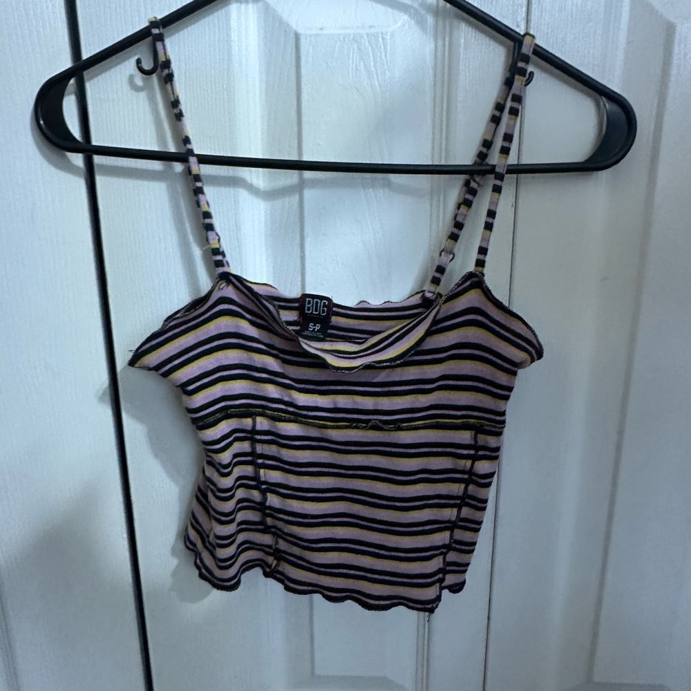 BDG purple striped Fitted Crop Camisole